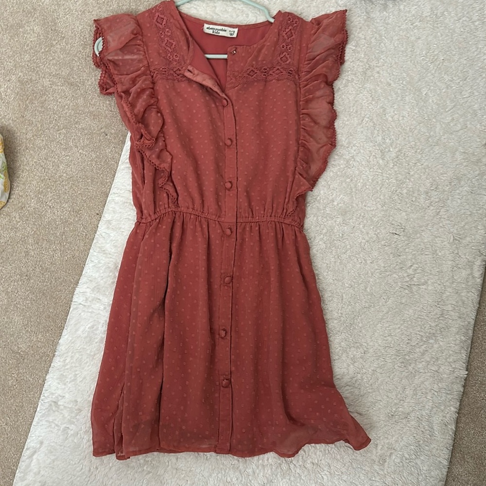 Abercrombie Kids girls Button Down Ruffle Dress